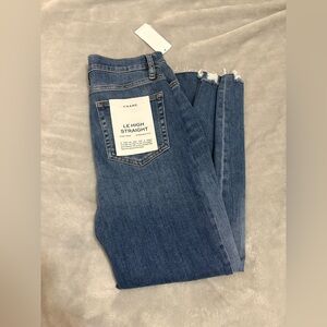 Frame le high waist Blue Denim skinny distressed very stretchy Jeans 27